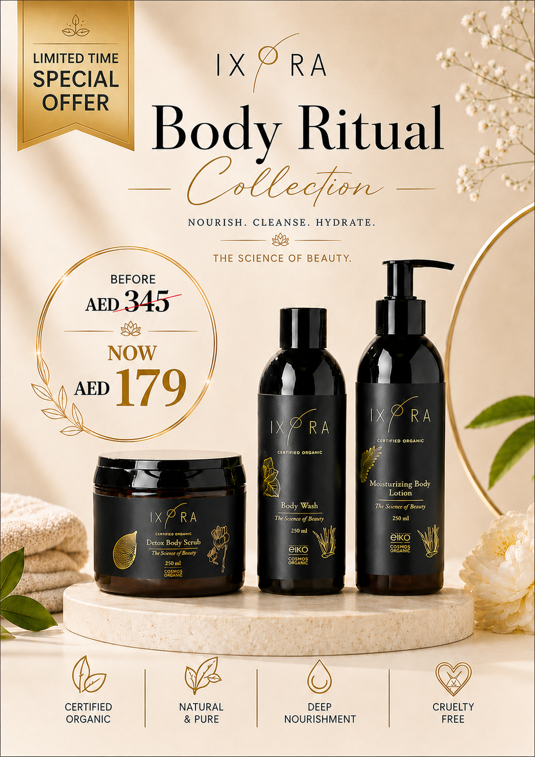 IXORA Body Ritual Collection Ixora Organic Beauty