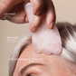 Touch' Lift Gua Sha (PINK QUARTZ): Firm, Smooth, and Lift Your Skin for a Youthful Radiance Ixora Organic Beauty