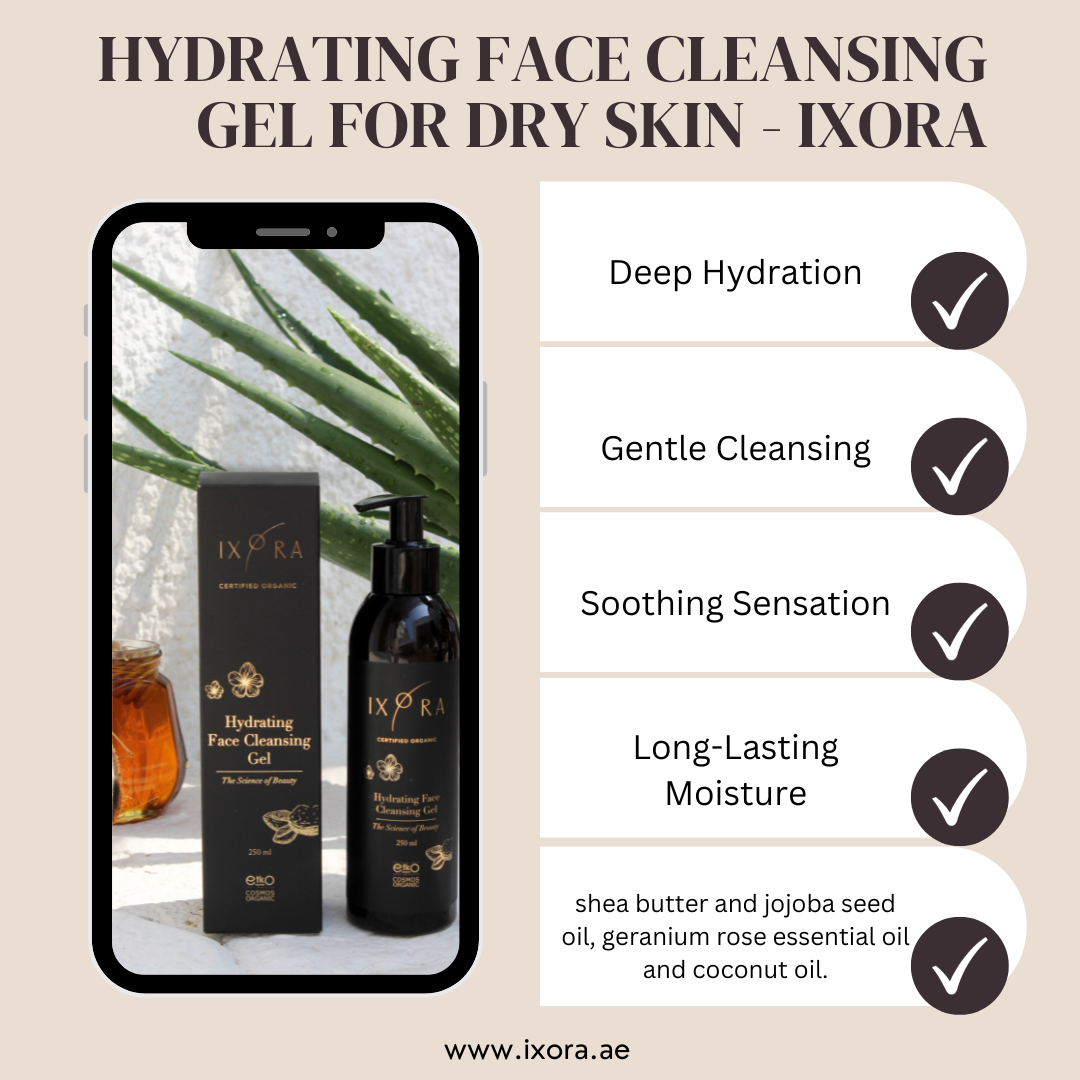 Hydrating Face Cleansing Gel For Dry Skin - IXORA Ixora Organic Beauty
