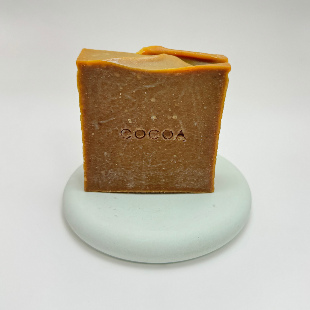 Natural Handmade Cocoa Soap by IXORA: Indulgent Soap with Moisturizing and Anti-Aging Properties for Soft, Youthful Skin IXORA