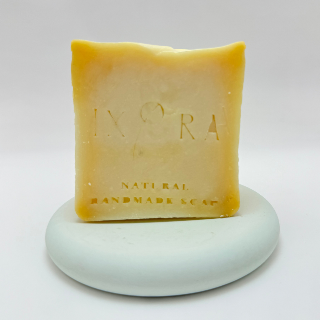 Natural Handmade Pearl Shine Powder Soap by IXORA: Radiant Soap with Brightening and Smoothing Properties for Luminous, Even-Toned Skin IXORA