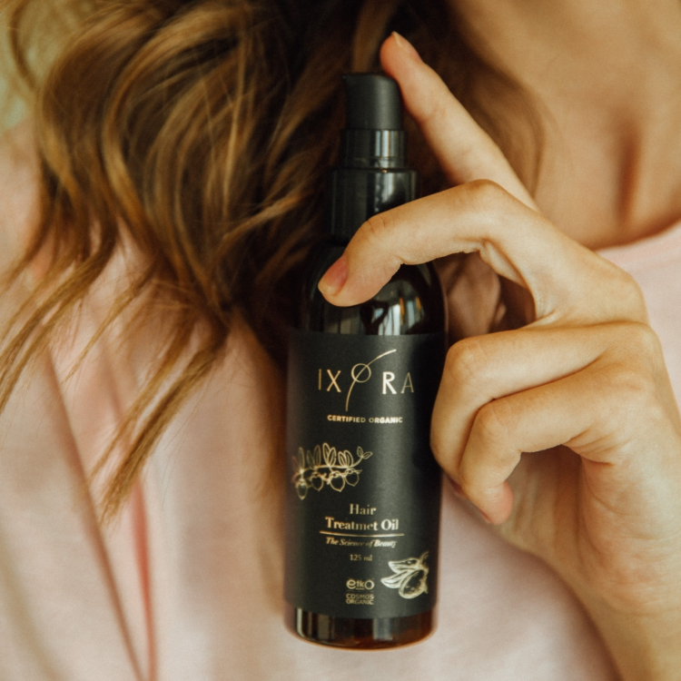 Hair Treatment Oil - IXORA: Nourish, Hydrate, and Strengthen Your Hair for Shine, Strength, and Silkiness Ixora Organic Beauty