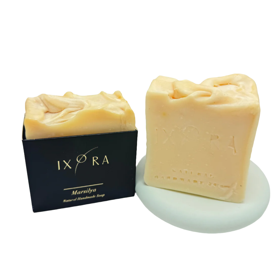 Natural Handmade Marsilya Soap by IXORA: Gentle Soap with Moisturizing and Nourishing Properties for Soft, Hydrated Skin IXORA