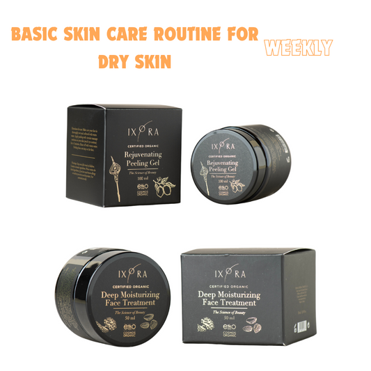 Basic Skincare Routine for Dry Skin (Weekly) Ixora Organic Beauty