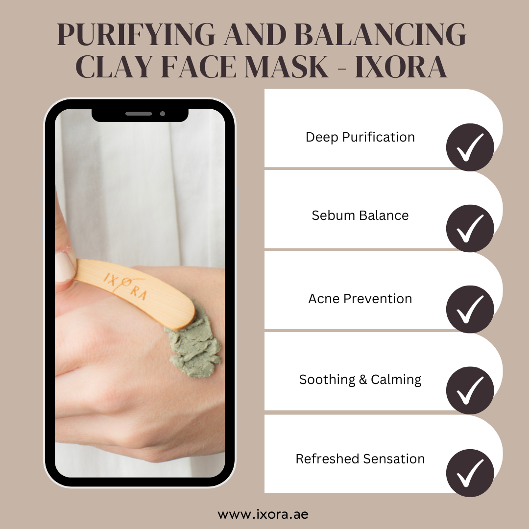Purifying and Balancing Clay Face Mask Ixora Organic Beauty