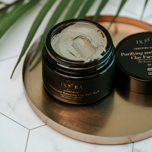 Purifying and Balancing Clay Face Mask Ixora Organic Beauty