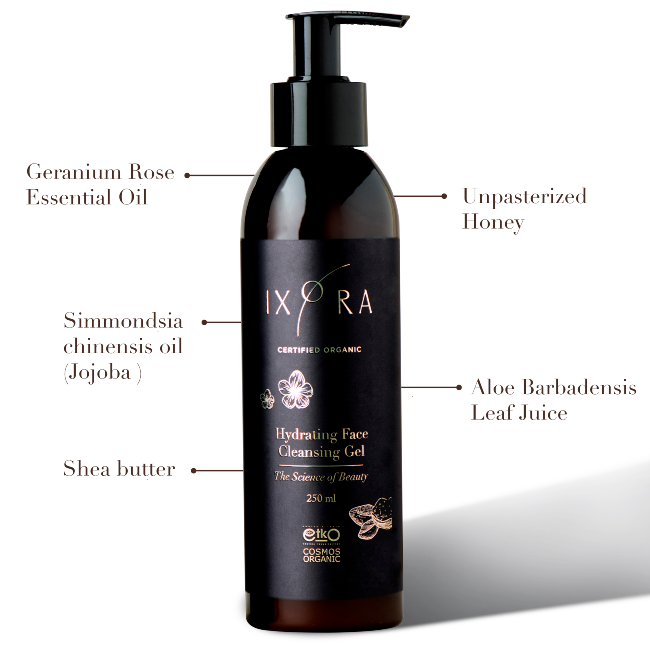 Hydrating Face Cleansing Gel For Dry Skin - IXORA Ixora Organic Beauty