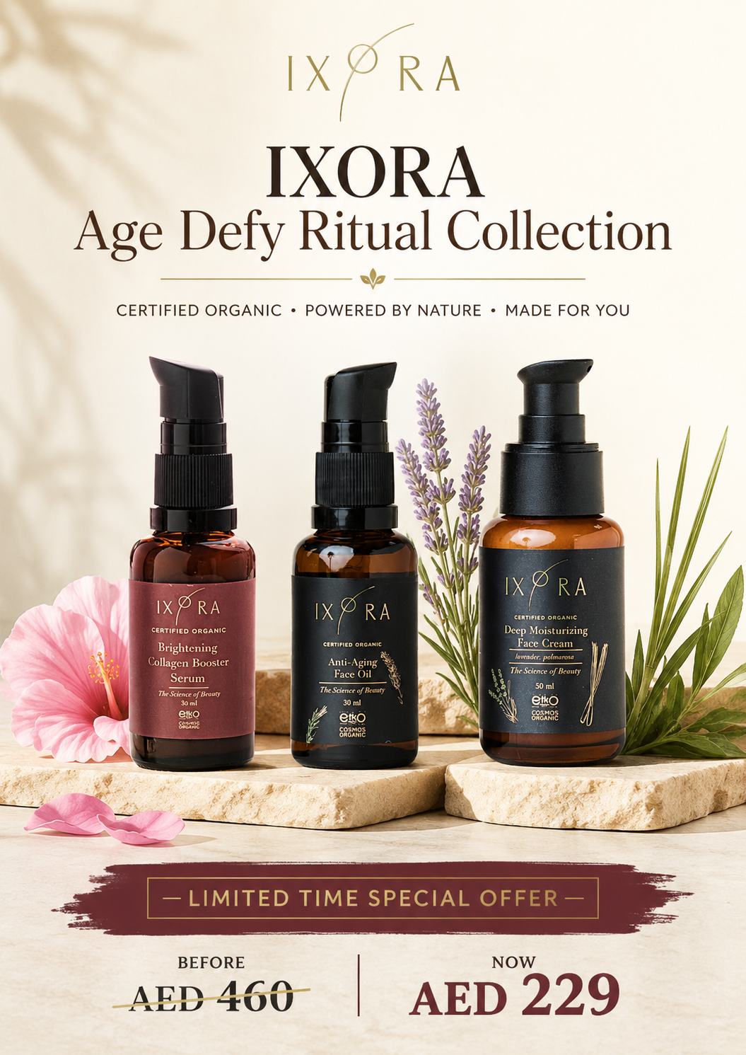 IXORA Age Defy Ritual Collection Ixora Organic Beauty