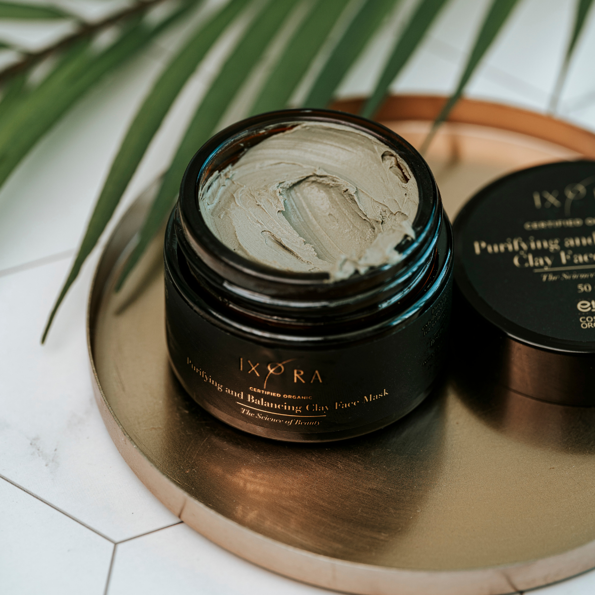 Purifying and Balancing Green Clay Face Mask Ixora Organic Beauty