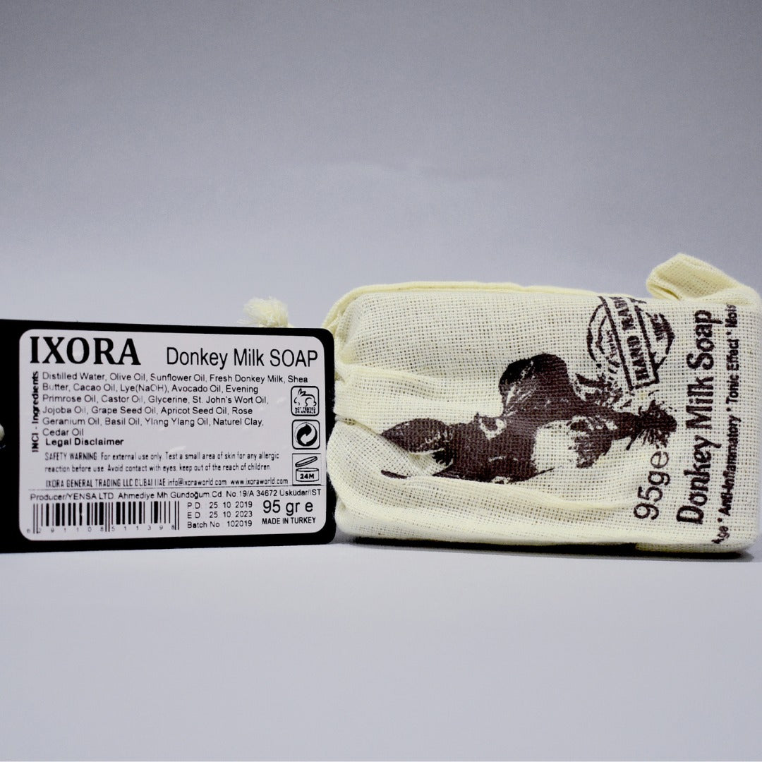 Natural Handmade Donkey Milk Soap by IXORA: Nourishing Soap with Moisturizing and Rejuvenating Properties for Soft, Youthful Skin Ixora Organic Beauty