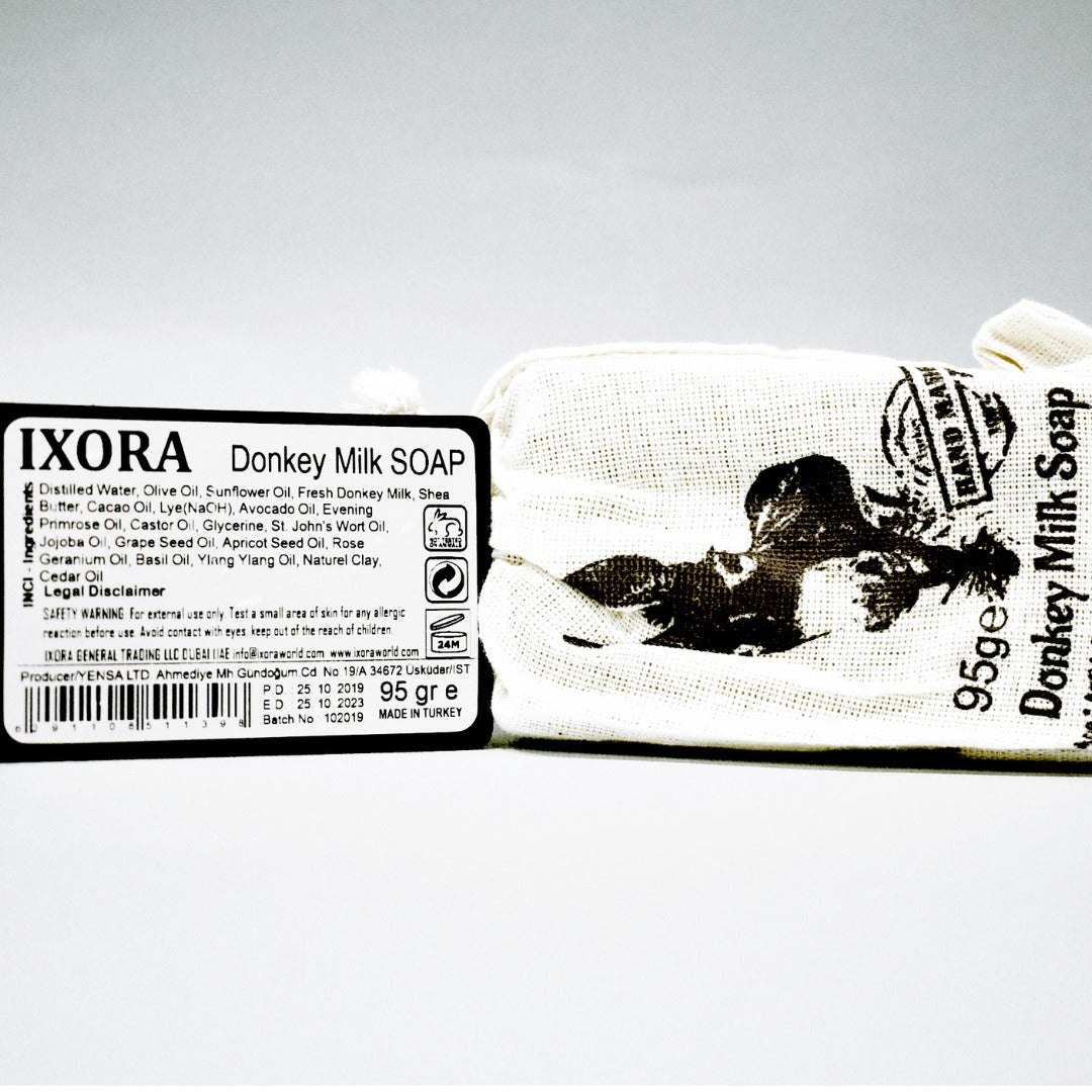 Natural Handmade Donkey Milk Soap by IXORA: Nourishing Soap with Moisturizing and Rejuvenating Properties for Soft, Youthful Skin Ixora Organic Beauty