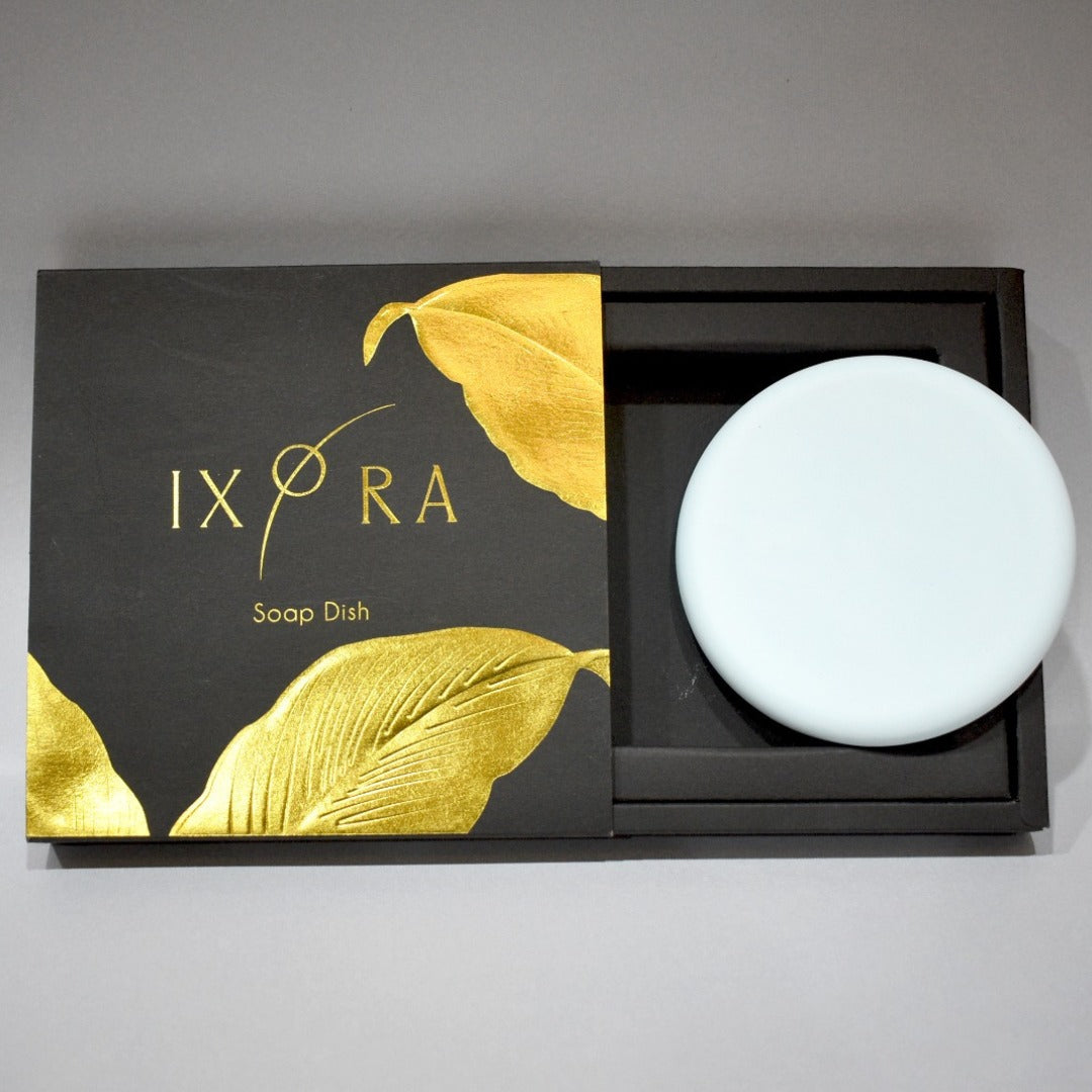 IXORA Quick-Dry Natural Diatomite Soap Dish - Absorbent, Antibacterial, Eco-Friendly for Bathroom Use Ixora Organic Beauty