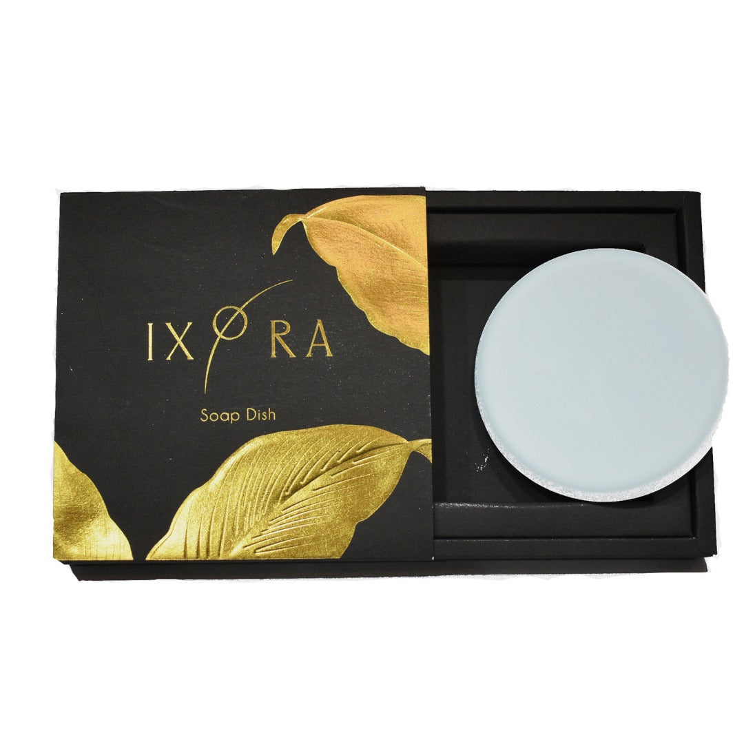 IXORA Quick-Dry Natural Diatomite Soap Dish - Absorbent, Antibacterial, Eco-Friendly for Bathroom Use Ixora Organic Beauty