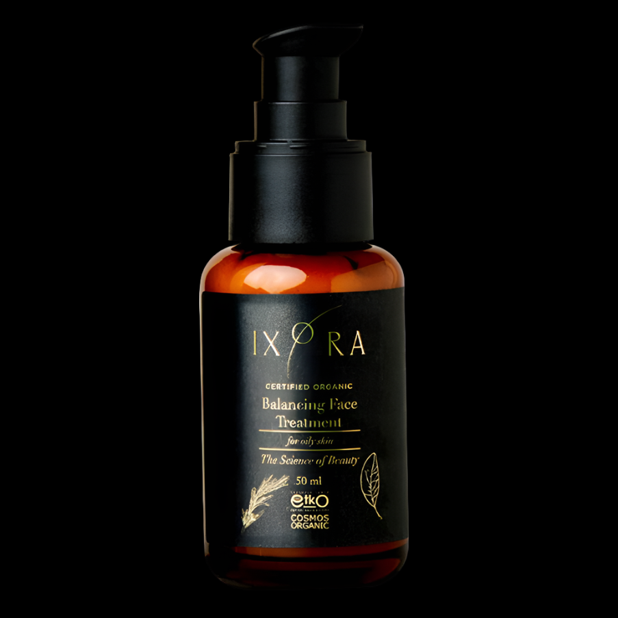 Ixora Balancing Face Treatment: Restores Your Skin's Balance and Mattifies Oily Skin, Targets Acne-Prone Skin with Antibacterial Properties - Purifying and Mattifying Formula for Oily Skin Ixora Organic Beauty