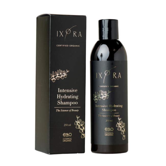 Ixora Intensive Hydrating Shampoo: Restores Hydration, Strengthens, and Prevents Hair Loss for Dry Scalp and Hair Ixora Organic Beauty